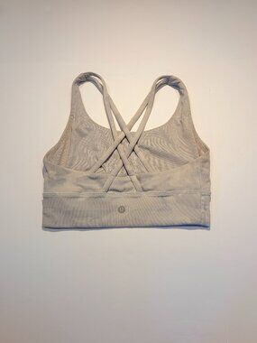 lululemon Energy Bra Medium Support Camo Gray White Size 6